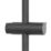 Swirl Round Shower Riser Rail ABS Matt Black 680mm