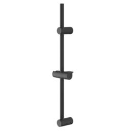 Swirl Round Shower Riser Rail ABS Matt Black 680mm