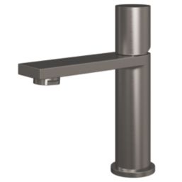 ETAL Saris Gun Metal 184mm Standard Round Head Mono Basin Mixer Tap