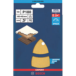 Bosch Expert C470 180 Grit 11-Hole Punched Multi-Material Sandpaper 102mm x 62mm 10 Pack