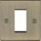 Knightsbridge Raised Square 1-Module Modular Faceplate Antique Brass