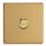 Varilight  1-Gang Slave Multi-Way LED Dimmer Switch  Brushed Brass with Colour-Matched Inserts