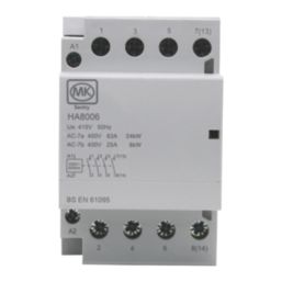 MK Sentry HA8006 63A 3-Pole 3-Phase to Single-Phase Contactor NO 11kW