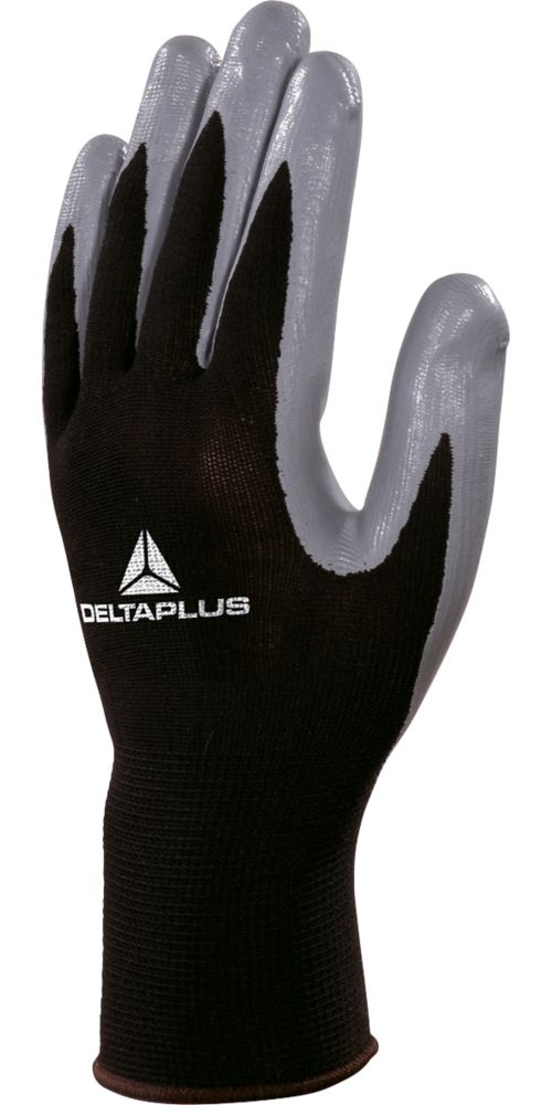 Delta Plus VE712GR NitrileCoated Palm Gloves Grey X Large Screwfix