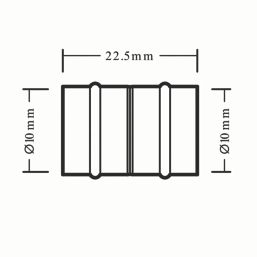Flomasta  Copper Solder Ring Equal Couplers 10mm 2 Pack