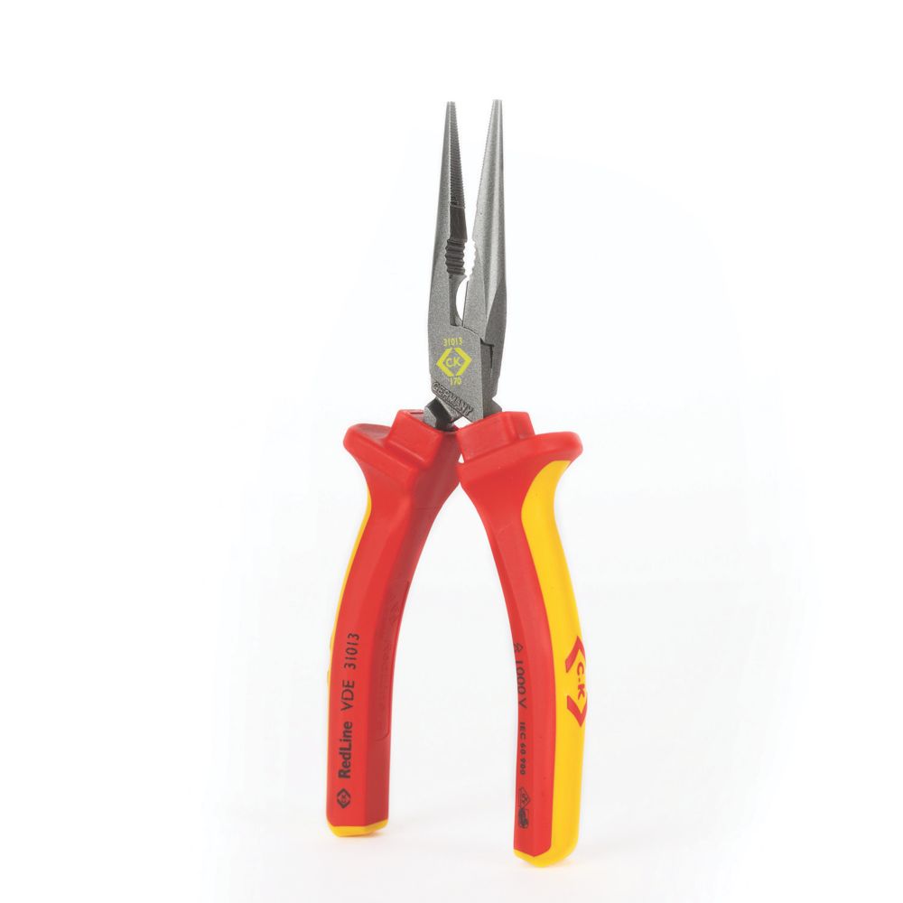 Knipex VDE Long Nose Pliers 8 (200mm) - Screwfix