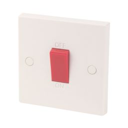 Essentials  45A 1-Gang DP Cooker Switch White