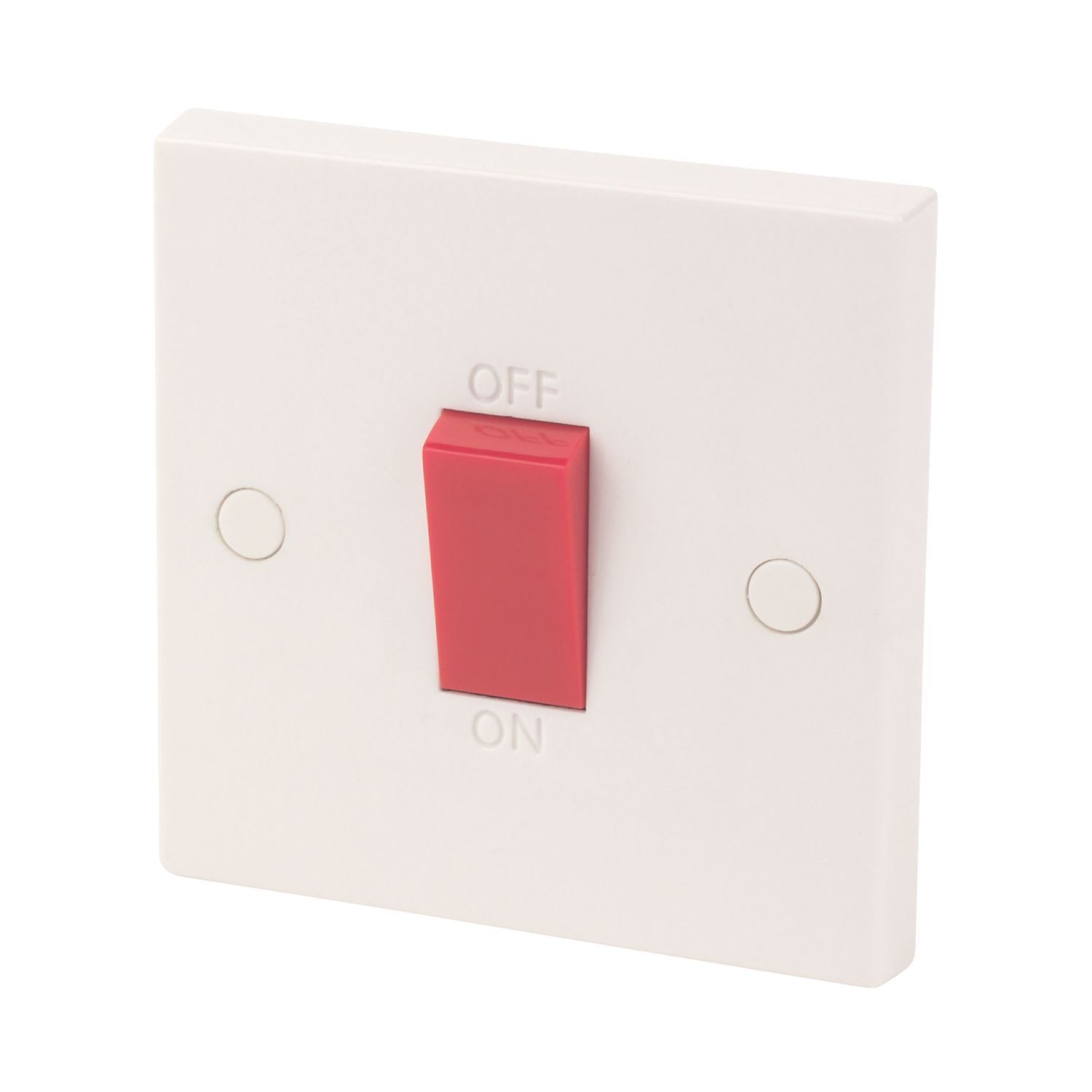 Essentials 45A 1-Gang DP Cooker Switch White (8855D)