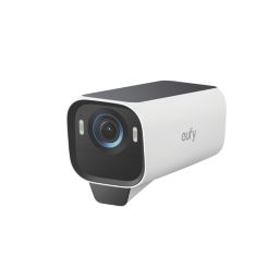 Eufy S3 Pro Rechargeable Battery-Operated White Wireless 4K Indoor & Outdoor Cylinder Camera with PIR