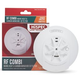 Hispec HSSA/HCO/RF10-PRO  Mains Interlinked Fast Fix Interlinked Multi Sensor Heat & Carbon Monoxide Alarm With Radio Frequency