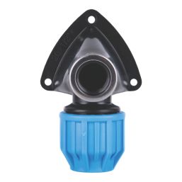 Flomasta  MDPE Wall Plate Elbow 20mm x 1/2"