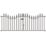 Apollo Whitby Driveway Gates Black 1197mm x 925mm