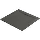 Mira Flight Level Square Shower Tray Slate Grey 900 x 900 x 25mm