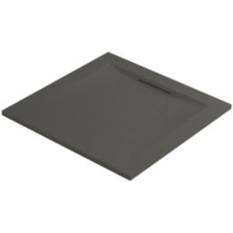 Mira Flight Level Square Shower Tray Slate Grey 900mm x 900mm x 25mm