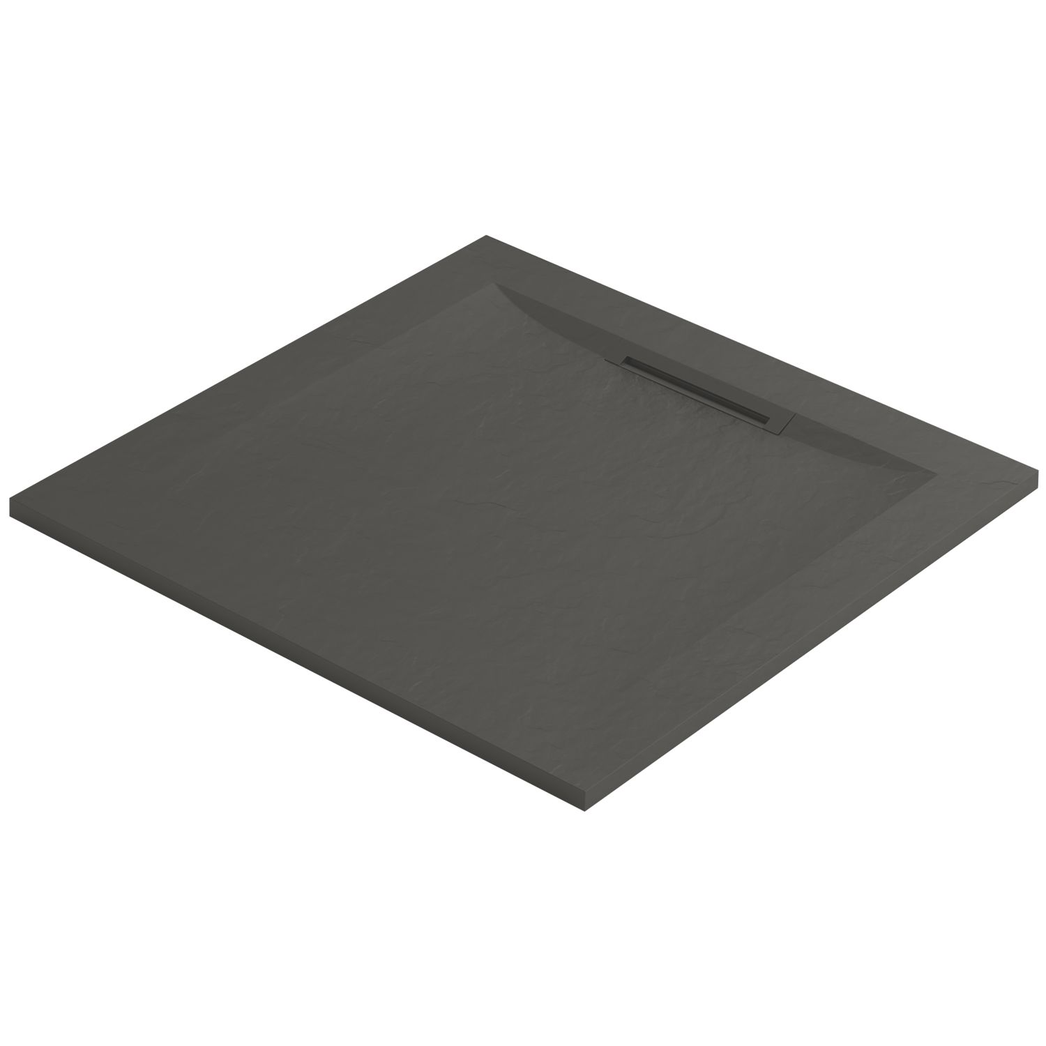 Mira Flight Level Square Shower Tray Slate Grey 900mm x 900mm x 25mm (885HR)