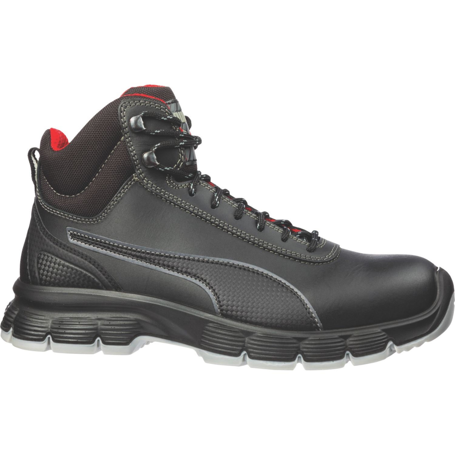 Puma Condor Mid Size 10.5 Black Water-Resistant Steel Toe Cap Safety Boots (885JV)