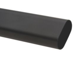 Rail & Tube Solutions Oval Wardrobe Rail Matt Black 1828mm x 15mm