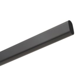 Rail and Tube Solutions  Oval Wardrobe Rail Matt Black 1828mm x 15mm