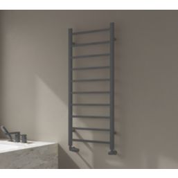 Reina 800mm x 300mm 663BTU Anthracite Flat Designer Towel Radiator