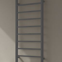 Reina 800mm x 300mm 663BTU Anthracite Flat Designer Towel Radiator