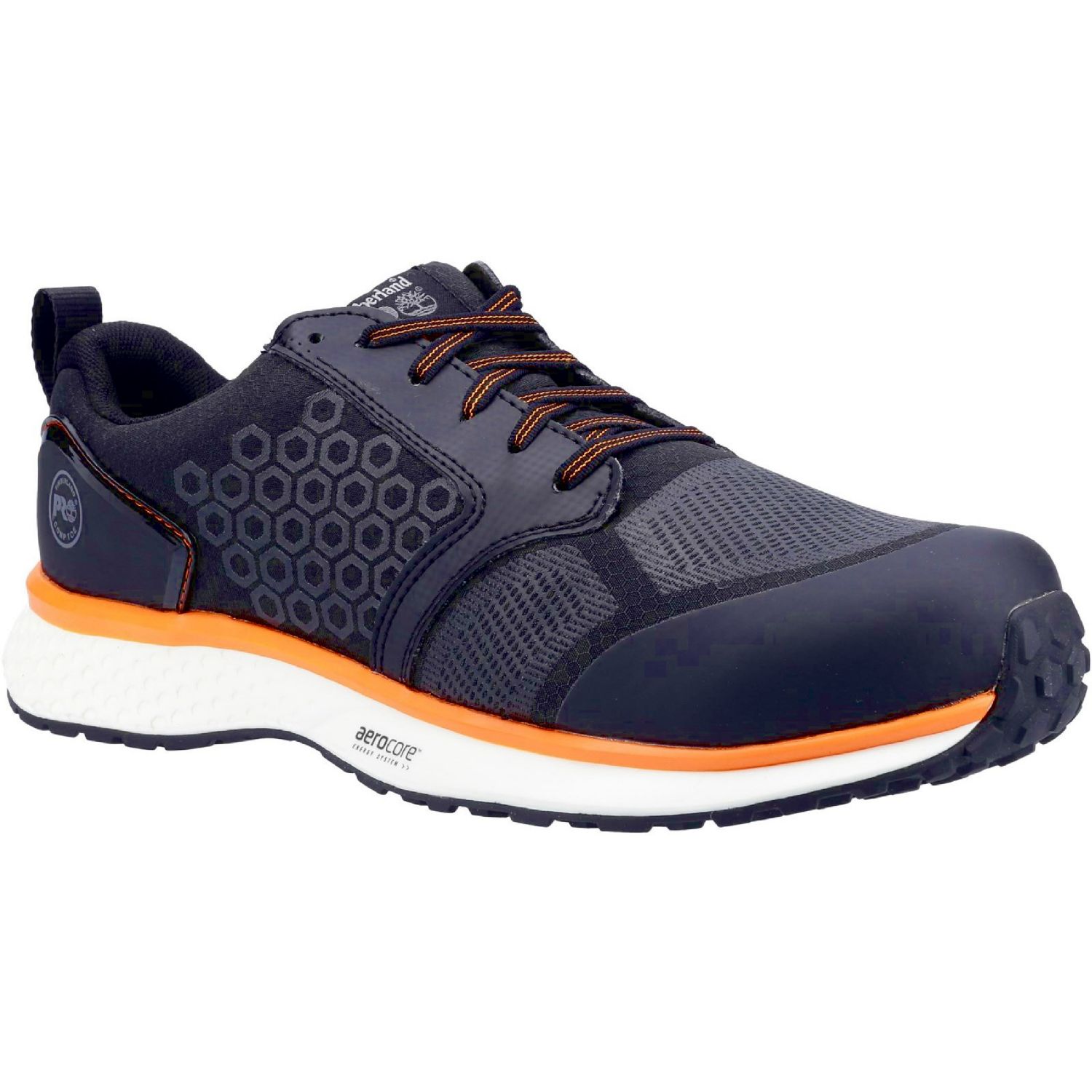 Timberland Pro Reaxion Size 8 Black/Orange Safety Trainers (885PR)