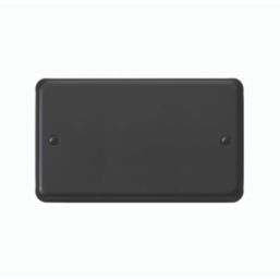 MK Contoura 2-Gang Blanking Plate Black