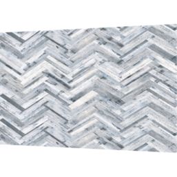 Splashwall  Grey/White Alloy Splashback 600mm x 800mm x 4mm