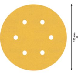 Bosch Expert C470  240 Grit 6-Hole Punched Multi-Material Sanding Discs 150mm 5 Pack