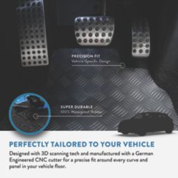 Car Mat Co. Vauxhall Vivaro Crew Cab 2014 - 2018 Rubber Car Mats 2 Piece Set