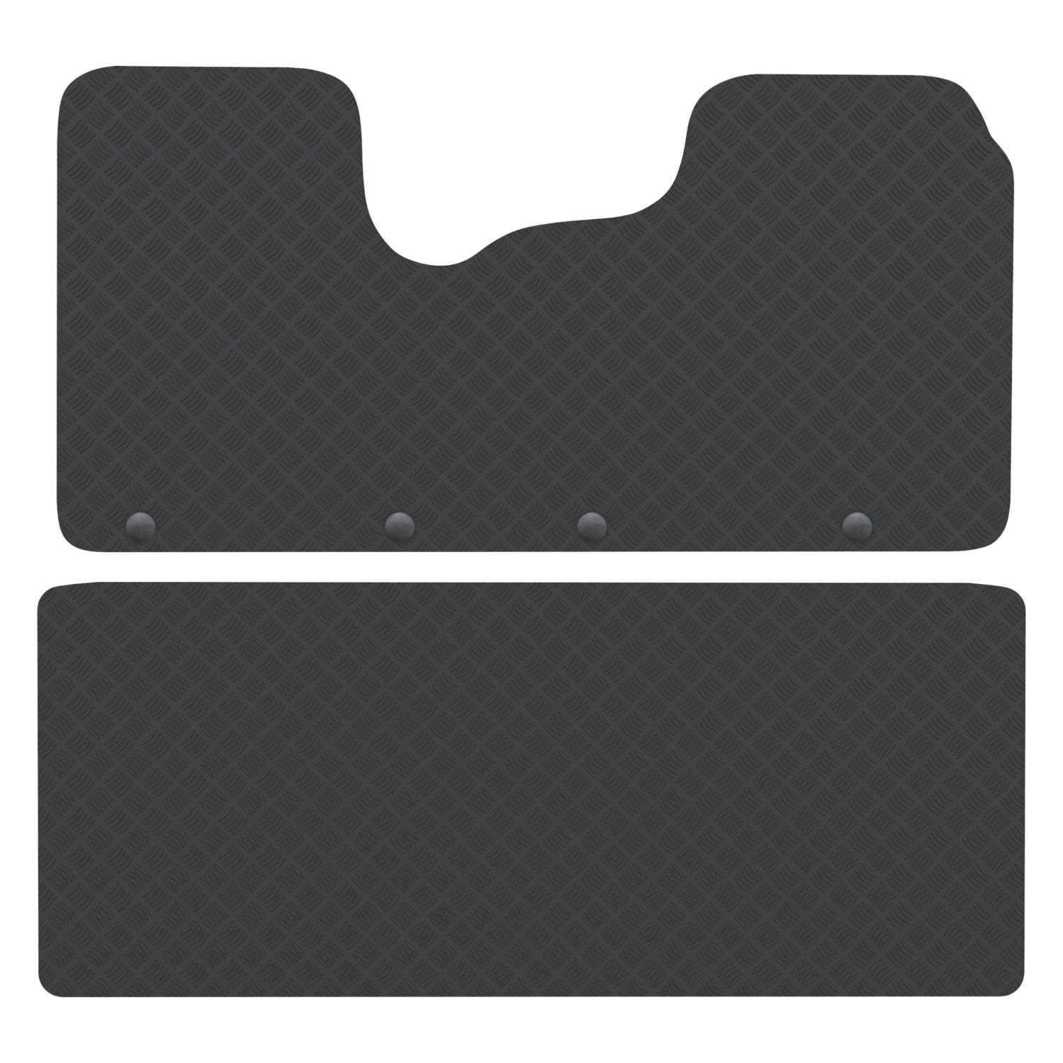 Car Mat Co. Vauxhall Vivaro Crew Cab 2014 - 2018 Rubber Car Mats 2 Piece Set (885VV)