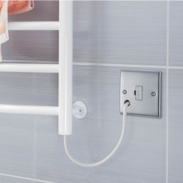 British General Nexus Metal 13A Unswitched Fused Spur & Flex Outlet  Polished Chrome