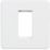 Knightsbridge Screwless 1-Module Modular Faceplate Matt White