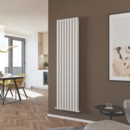 Azur Eclipse Duplex 1800mm x 480mm 4672BTU White Vertical Designer Radiator