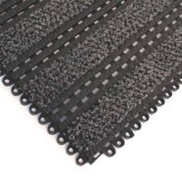 COBA Premier Track Entrance Mat Black/Anthracite 440mm x 290mm x 16mm 2 Pack