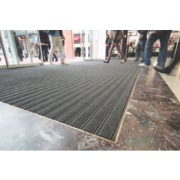 COBA Premier Track Entrance Mat Black/Anthracite 440mm x 290mm x 16mm 2 Pack