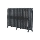 Arroll 760mm x 1234mm 7370BTU Black / Silver Cast Iron 3 Column Radiator