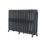 Arroll 760mm x 1234mm 7370BTU Black / Silver Cast Iron 3 Column Radiator