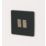 Varilight  10AX 2-Gang 2-Way Light Switch  Jet Black