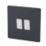 Varilight  10AX 2-Gang 2-Way Light Switch  Jet Black