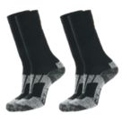 Snickers 9226 Zero-Waste Socks Black 7-10 2 Pack