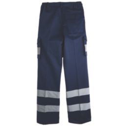 Pro RTX High Visibilty  Cargo Trousers Navy 30" W 33" L