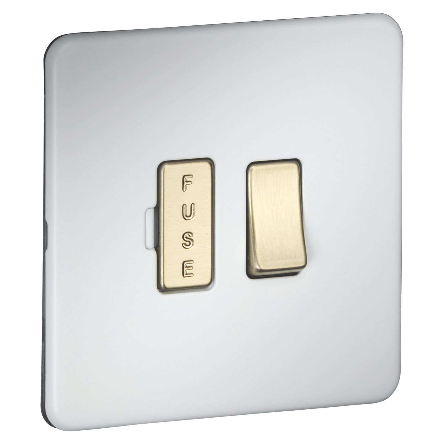 Knightsbridge 13A Switched Fused Spur Matt White (886AM)