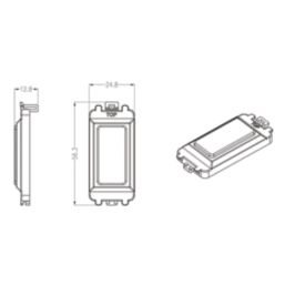 Knightsbridge  1-Module Grid Blanking Plate Black Nickel