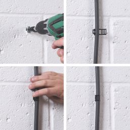 D-Line Safe-D Fire Rated Cable Clips 10-17mm² Black 20 Pack