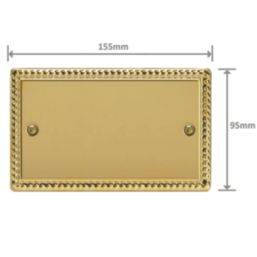 Varilight  2-Gang Blanking Plate Polished Brass