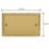 Varilight  2-Gang Blanking Plate Polished Brass