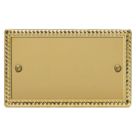 Varilight  2-Gang Blanking Plate Polished Brass