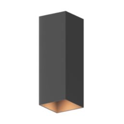 Calex Milan Outdoor LED Up & Down Wall Light Black & Gold 8.6W 400lm