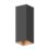 Calex Milan Outdoor LED Up & Down Wall Light Black & Gold 8.6W 400lm