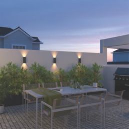Calex Milan Outdoor LED Up & Down Wall Light Black & Gold 8.6W 400lm